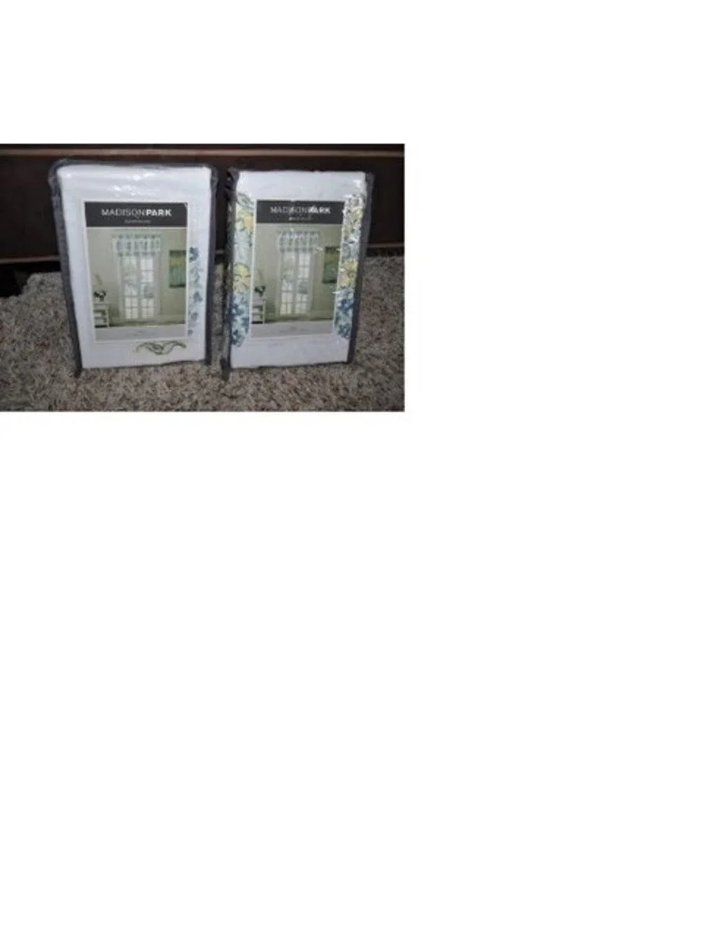 Lauren Conrad Valance Set 2 Pc Madison Park Green White Floral Paisley